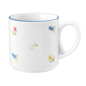 Becher mit Henkel 0,28 l Community Streublume blaue Linie 57390