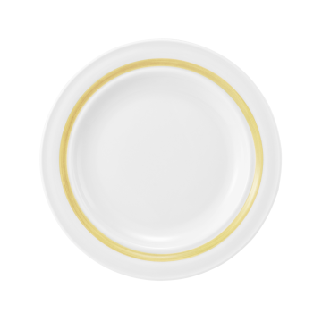 Teller flach 20 cm Fahne Community Pinselband ocker 57392