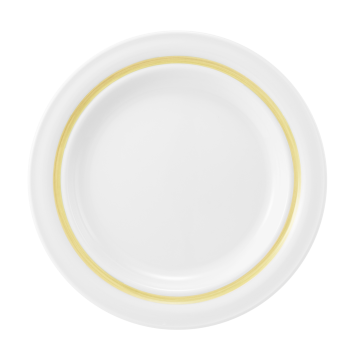 Teller flach 25,5 cm (Systemteller) Community Pinselband ocker 57392