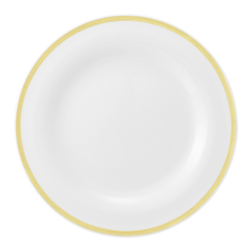 Teller flach 28 cm Community Pinselband ocker 57392