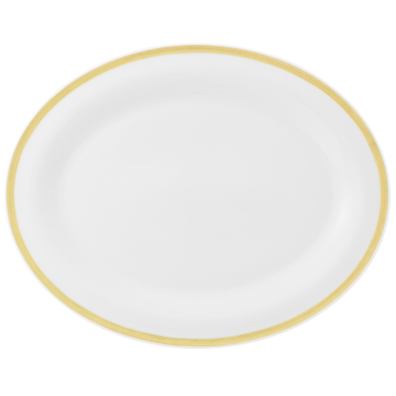 Platte oval 35 cm Community Pinselband ocker 57392