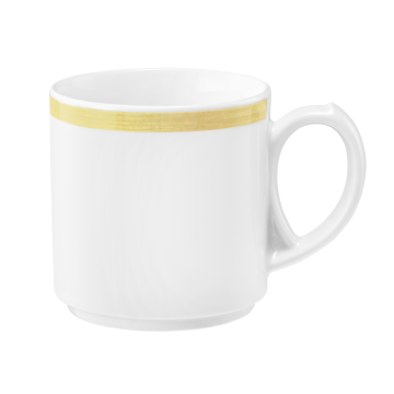 Becher mit Henkel 0,28 l Community Pinselband ocker 57392