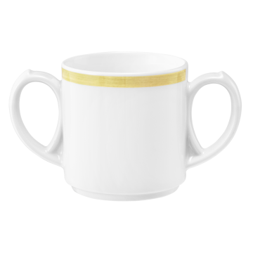 Becher mit 2 Henkel 0,28 l Community Pinselband ocker 57392