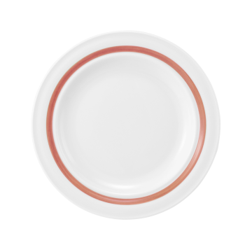 Teller flach 20 cm Fahne Community Pinselband rot 57393