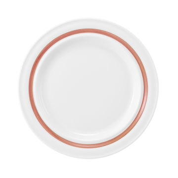 Teller flach 23 cm Fahne Community Pinselband rot 57393