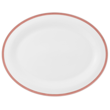 Platte oval 35 cm Community Pinselband rot 57393