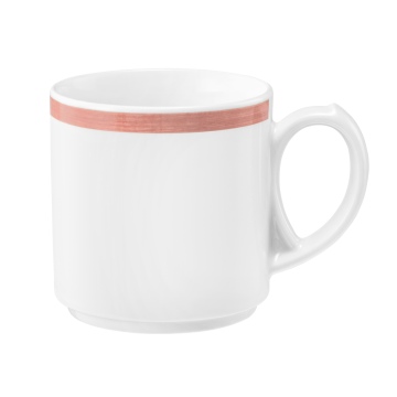 Becher mit Henkel 0,28 l Community Pinselband rot 57393