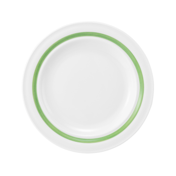 Teller flach 20 cm Fahne Community Pinselband grün 57394