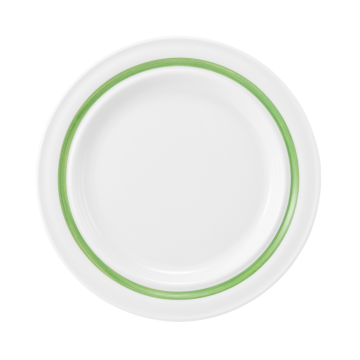 Teller flach 23 cm Fahne Community Pinselband grün 57394