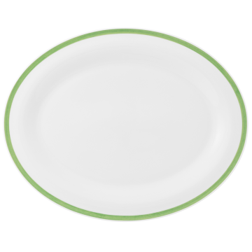 Platte oval 35 cm Community Pinselband grün 57394