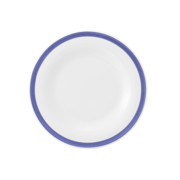 Teller flach 17 cm Community Pinselband blau 57395