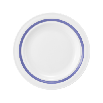 Teller flach 20 cm Fahne Community Pinselband blau 57395