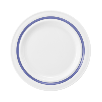 Teller flach 23 cm Fahne Community Pinselband blau 57395