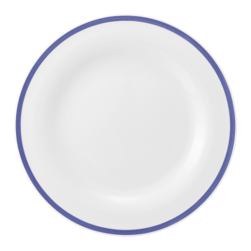 Teller flach 28 cm Community Pinselband blau 57395