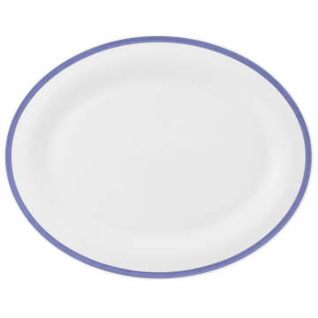 Platte oval 35 cm Community Pinselband blau 57395