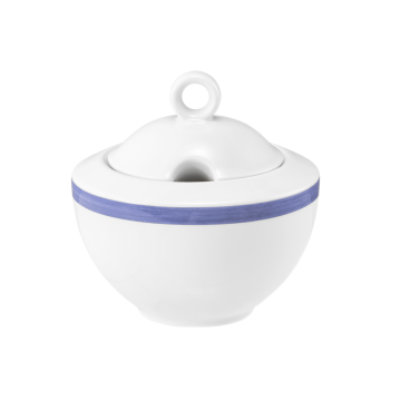 Zuckerdose 2  0,28 l Community Pinselband blau 57395