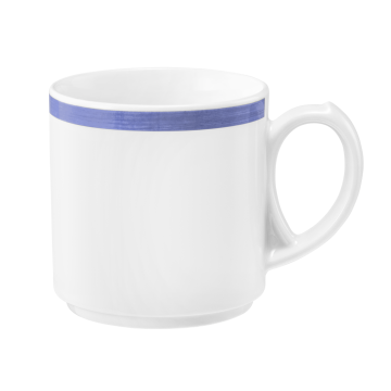 Becher mit Henkel 0,28 l Community Pinselband blau 57395