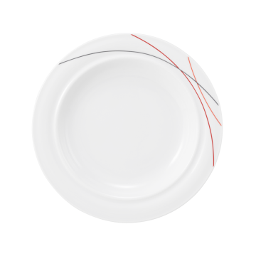 Teller halbtief 25,5 cm Community Red Line 57402