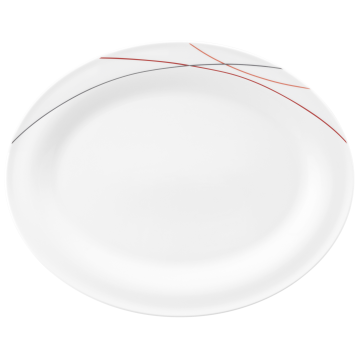 Platte oval 35 cm Community Red Line 57402