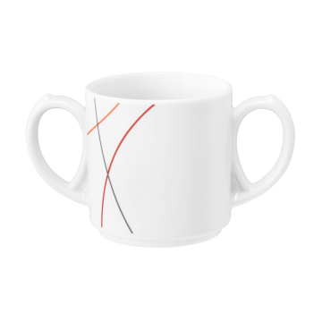 Becher mit 2 Henkel 0,28 l Community Red Line 57402