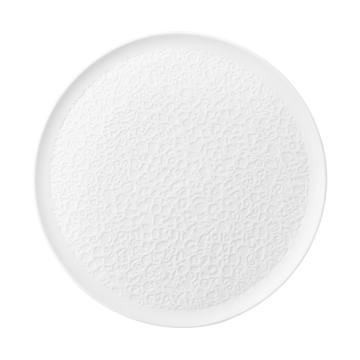 Platte rund 26 cm Vollrelief Nori Bisquit weiß
