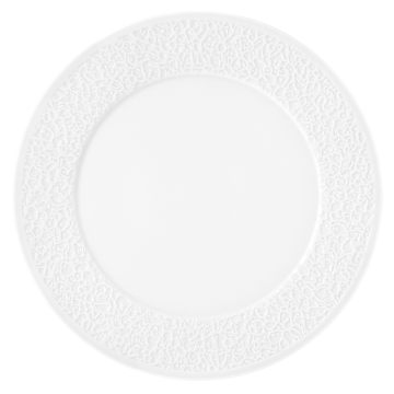 Teller flach 33 cm Relief schmal Nori weiß uni Teller flach 33 cm Relief schmal Nori weiß uni