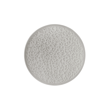 Teller flach 16,5 cm Vollrelief Nori Silbergrau uni
