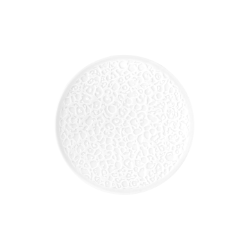 Teller flach 16,5 cm Vollrelief Nori weiß uni