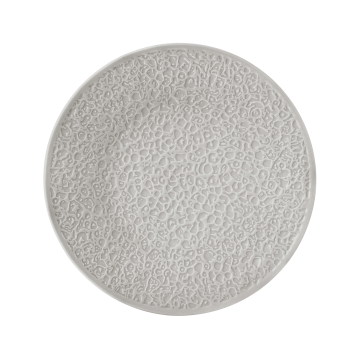 Teller flach 21 cm Vollrelief Nori Silbergrau uni