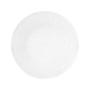 Teller flach 21 cm Vollrelief Nori weiß uni