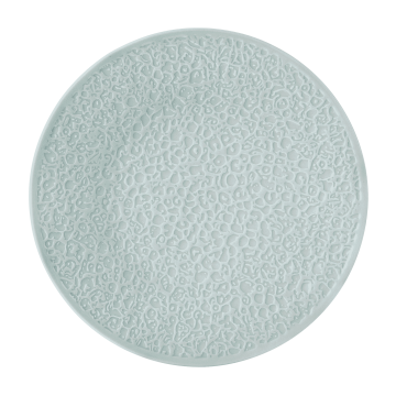 Teller flach 28 cm Vollrelief Nori Arktisblau light uni