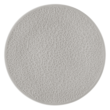 Teller flach 33 cm Vollrelief Nori Silbergrau uni