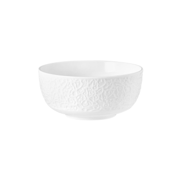 Müslischale 15 cm Relief Nori weiß uni