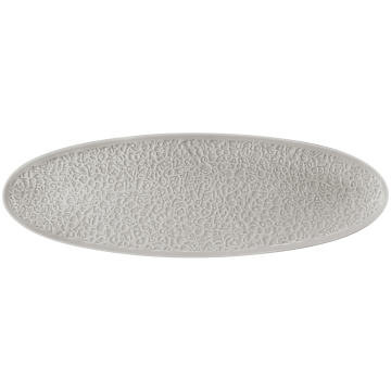 Coupplatte 44x14 cm Vollrelief Nori Silbergrau uni