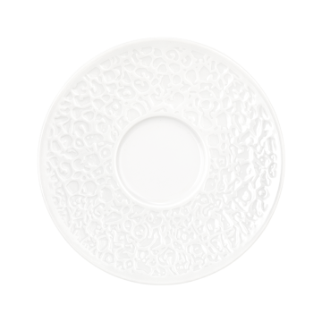 Kombi-Untere rd groß 16,5cm Relief breit Nori weiß uni