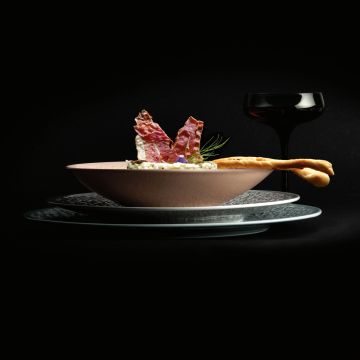 Teller flach 26 cm Vollrelief Nori Rosé uni