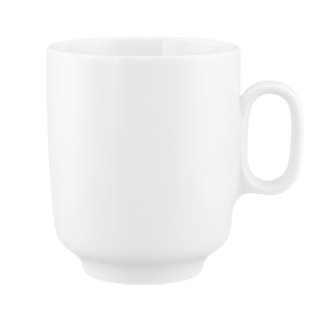 Becher mit Henkel 0,40 l Sento weiß uni