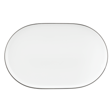 Teller/Platte oval 38x24 cm Sento Black Line 10933