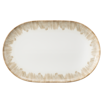 Teller/Platte oval 38x24 cm Sento Radiate Beige 58413