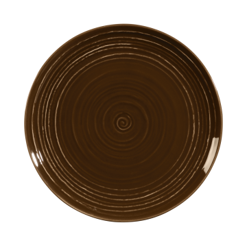 Frühstücksteller rund 22,5 cm Terra Erdbraun uni