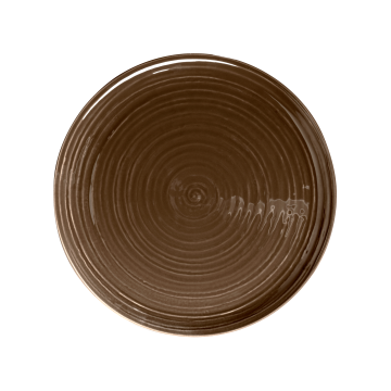 Speiseteller rund 31 cm Terra Erdbraun uni