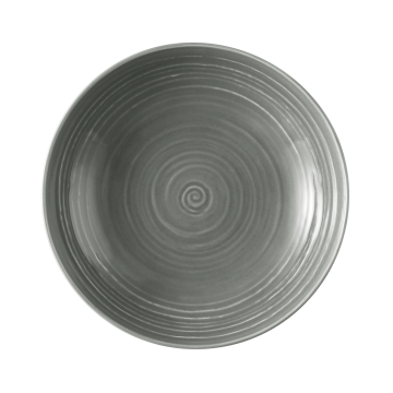 Suppenteller rund 21 cm Terra Perlgrau uni