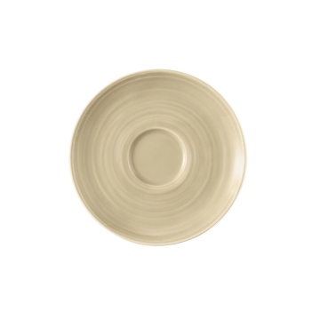 Espressountertasse 12 cm Terra Sandbeige uni