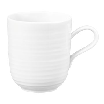 Becher mit Henkel 0,40 l Terra weiß uni