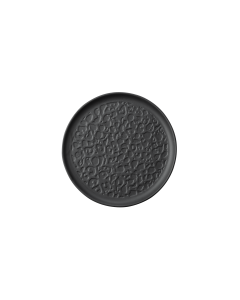 Plate flat 13 cm full relief Nori Bisquit schwarz