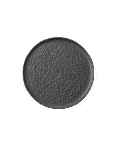 Plate flat 18 cm full relief Nori Bisquit schwarz