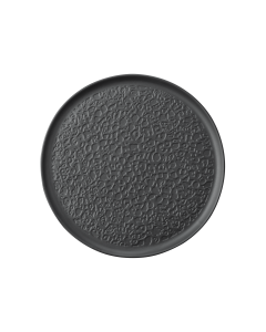 Plate flat 22 cm full relief Nori Bisquit schwarz