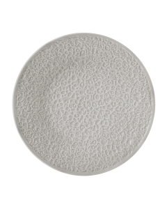 Teller flach 28 cm Vollrelief Nori Silbergrau uni