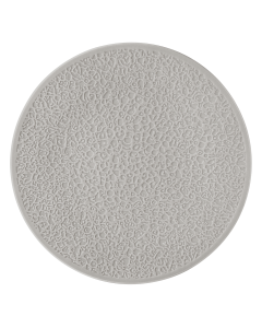 Teller flach 33 cm Vollrelief Nori Silbergrau uni